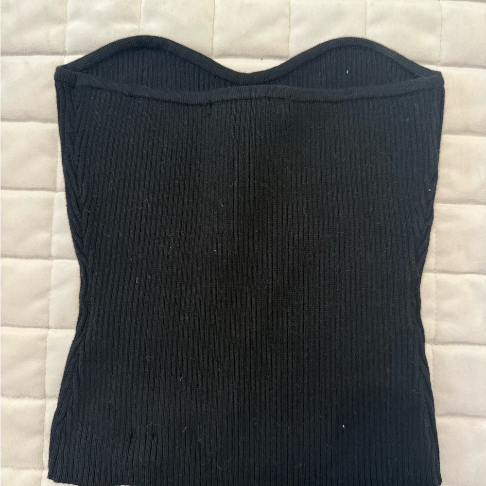 Elegant Black Strapless Top